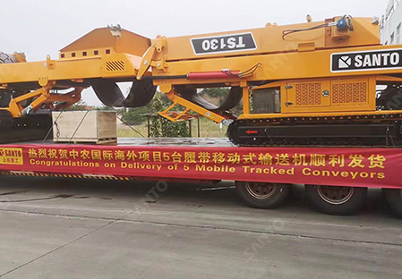 Five sets of tracked stackers for Laos